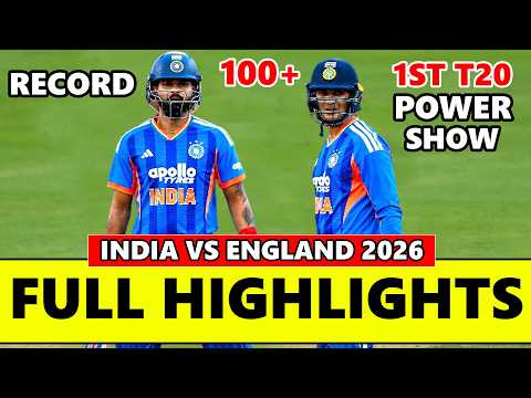 India vs England 1st T20 Match Full Highlights 2026 India vs England 1st T20 Match Full Highlights 2026
