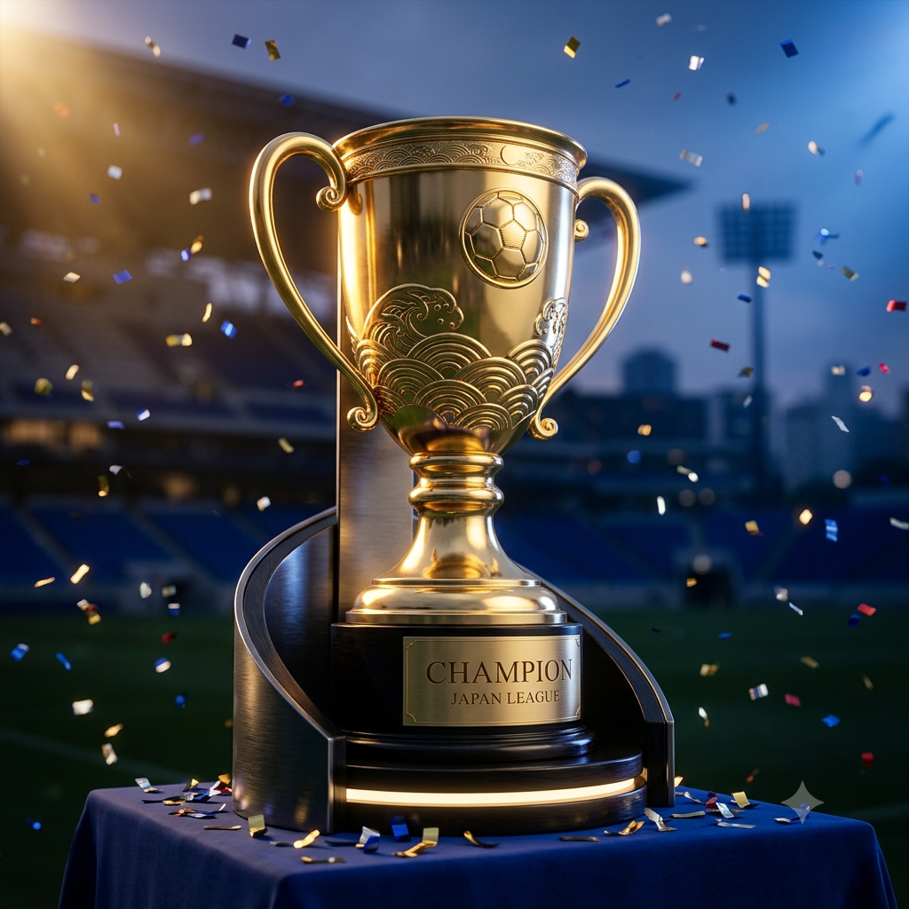 Japan football league championship trophy