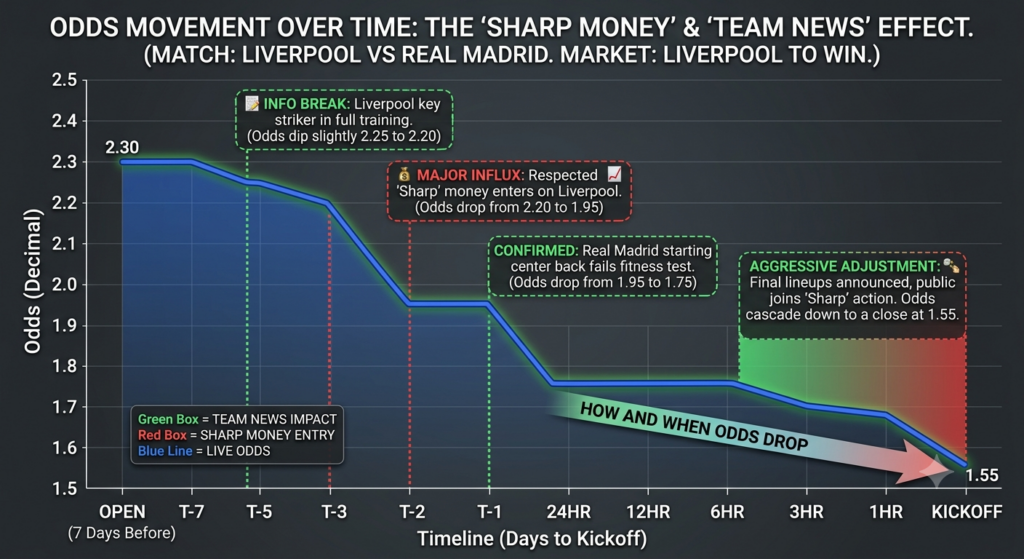 Dropping odds movement