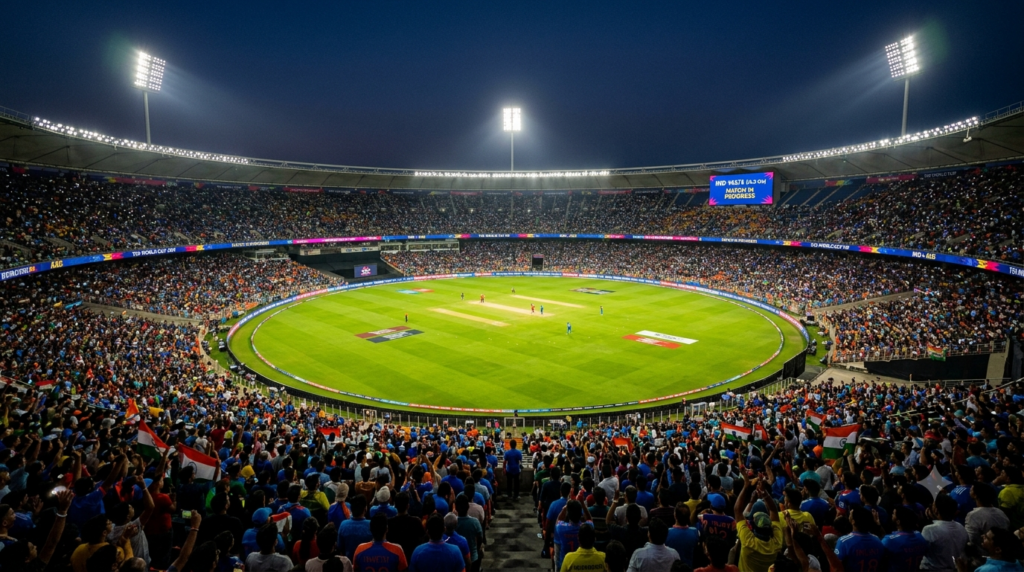 capturing the scale and atmosphere of modern cricket.