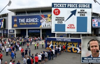 England v Australia Ashes: Ticket cost ‘pricing people out of the game’ – Michael Vaughan